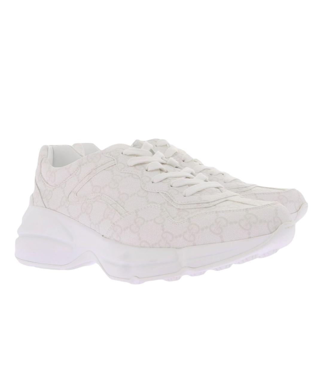 GUCCI Белые низкие кроссовки / кеды, фото 3