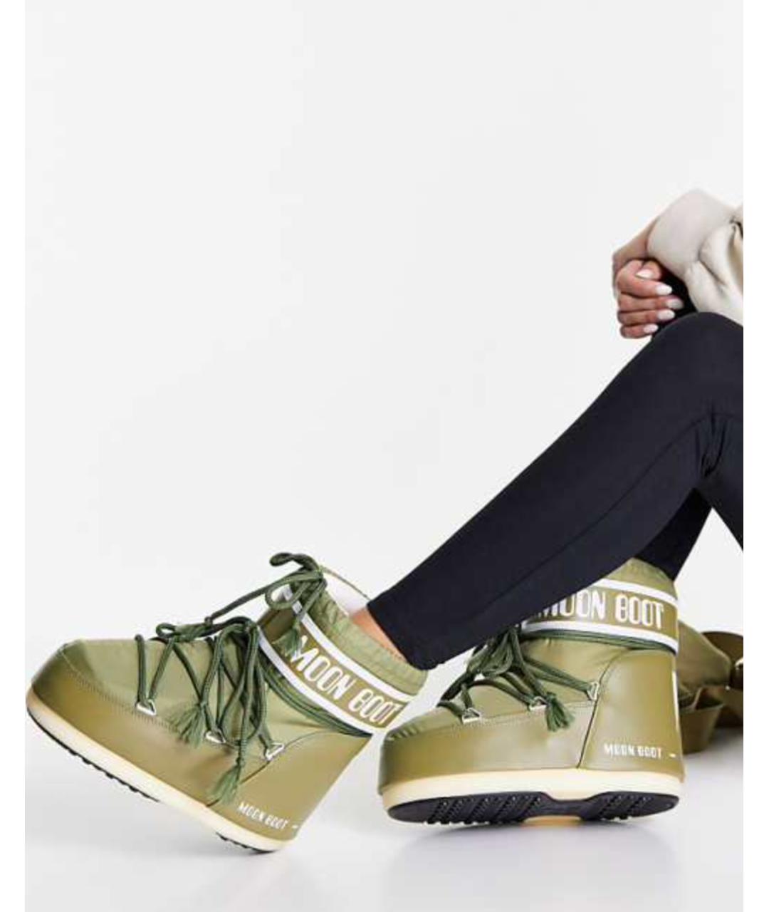 MOON BOOT Хаки синтетические ботинки, фото 5