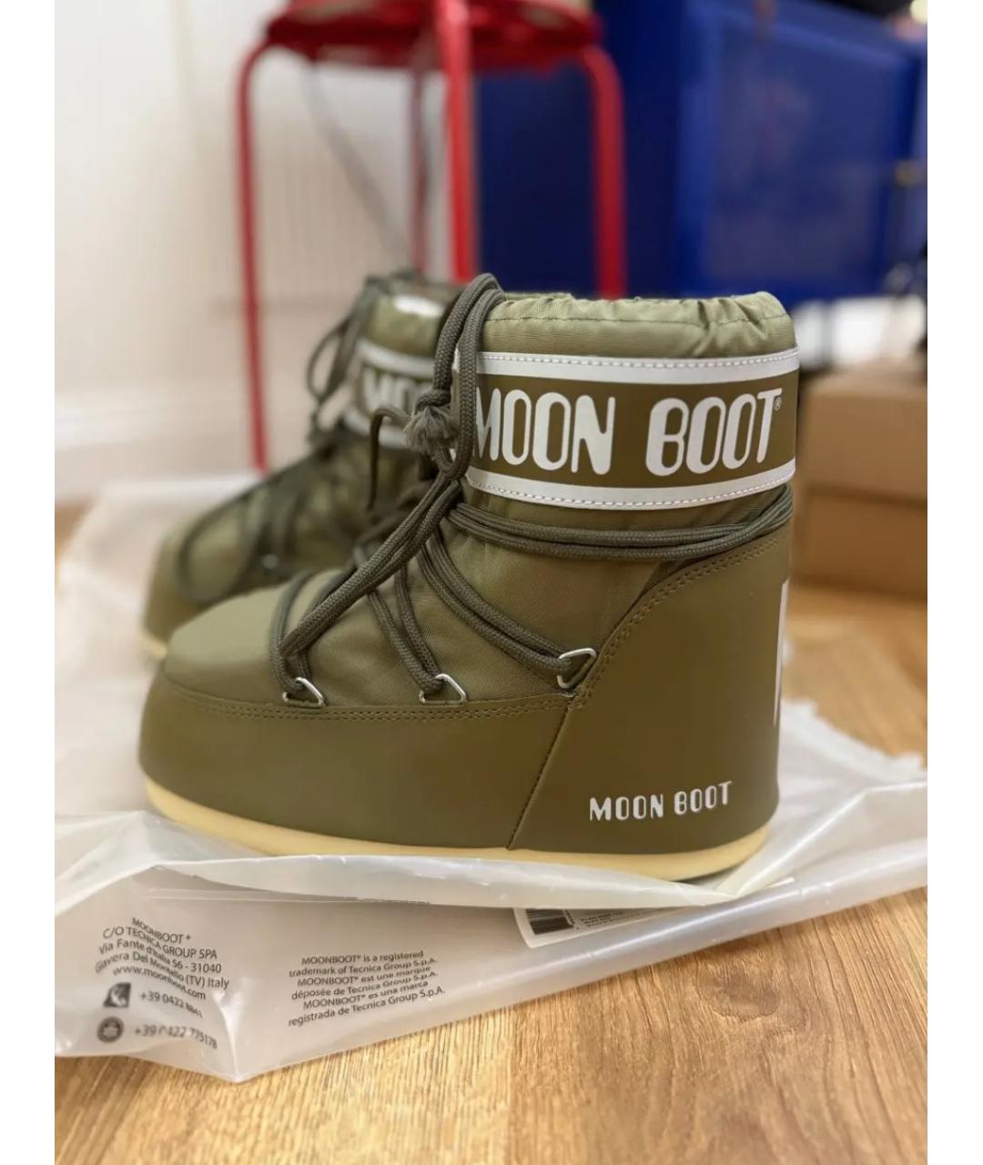 MOON BOOT Хаки синтетические ботинки, фото 3