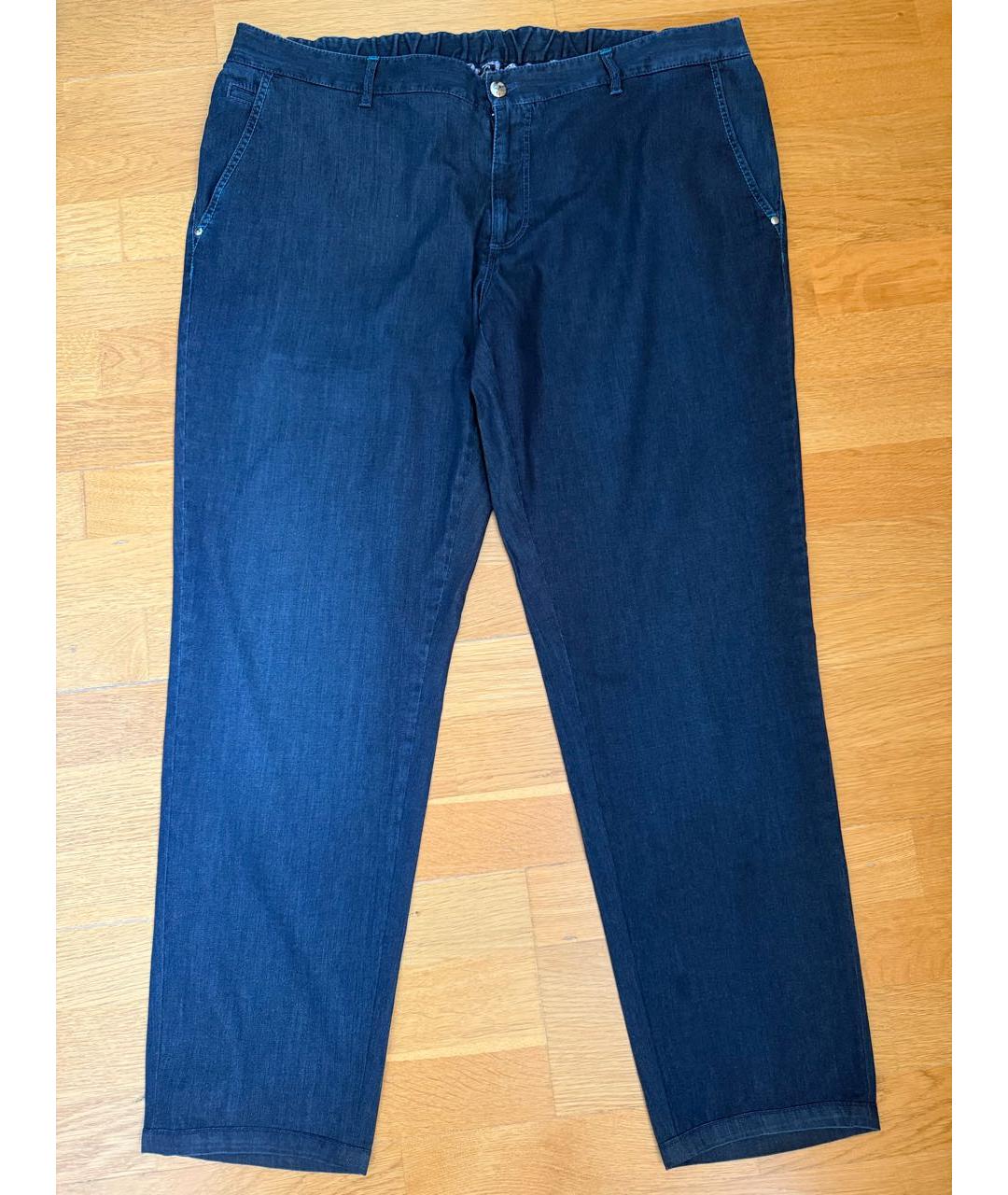 ZILLI Темно-синие прямые джинсы, фото 9