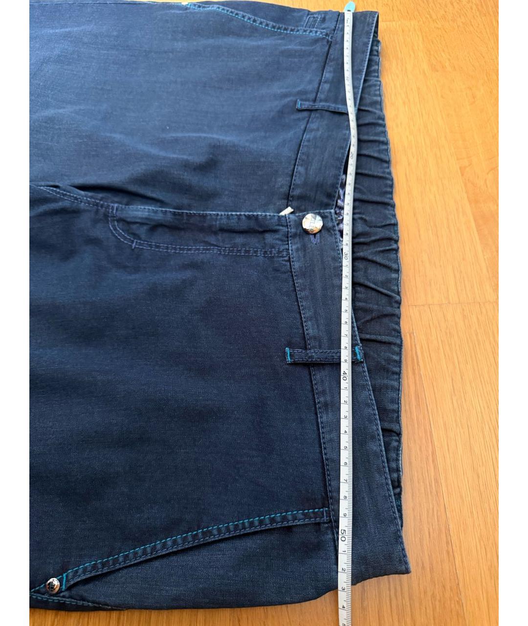 ZILLI Темно-синие прямые джинсы, фото 7