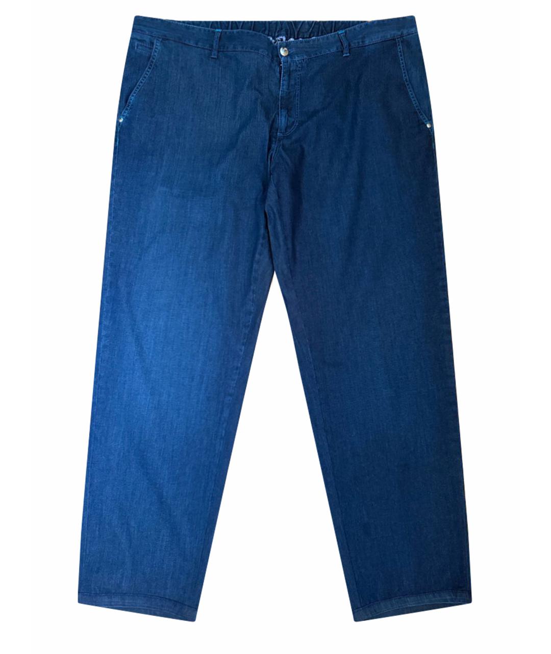 ZILLI Темно-синие прямые джинсы, фото 1