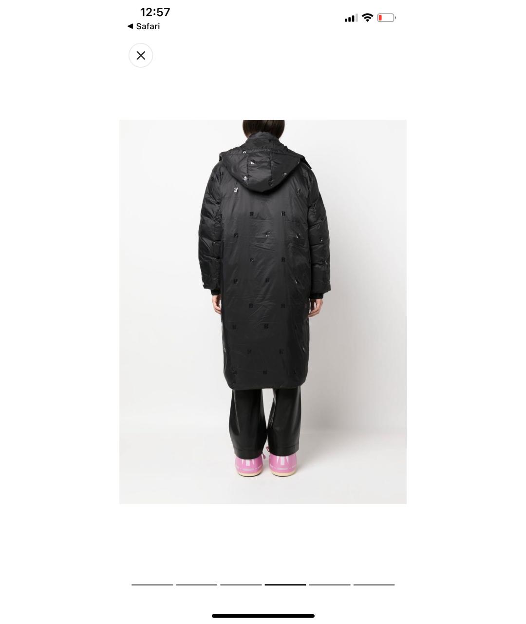 ROTATE Черный полиамидовый пуховик, фото 3