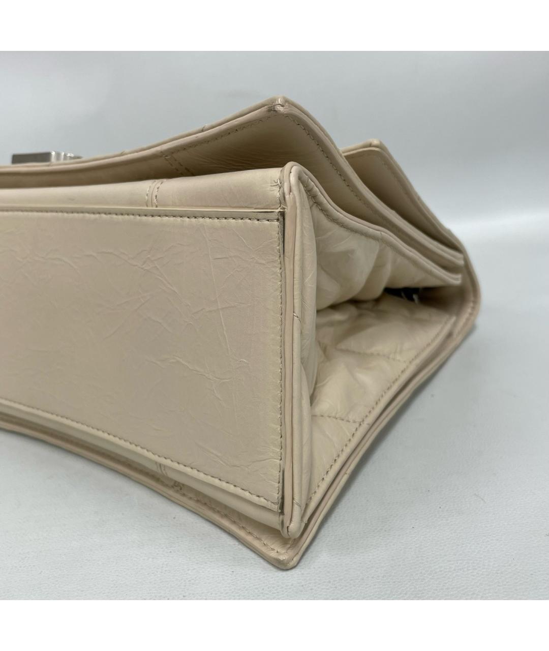 BALENCIAGA Бежевая кожаная сумка через плечо, фото 7