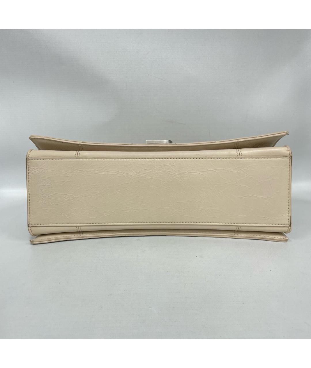 BALENCIAGA Бежевая кожаная сумка через плечо, фото 5