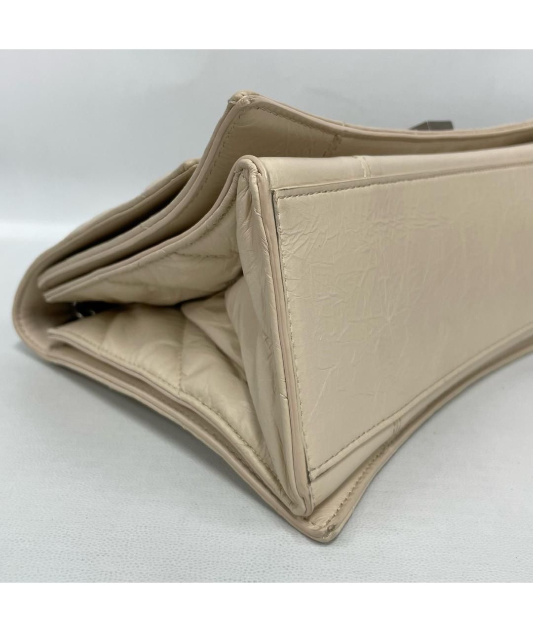BALENCIAGA Бежевая кожаная сумка через плечо, фото 6