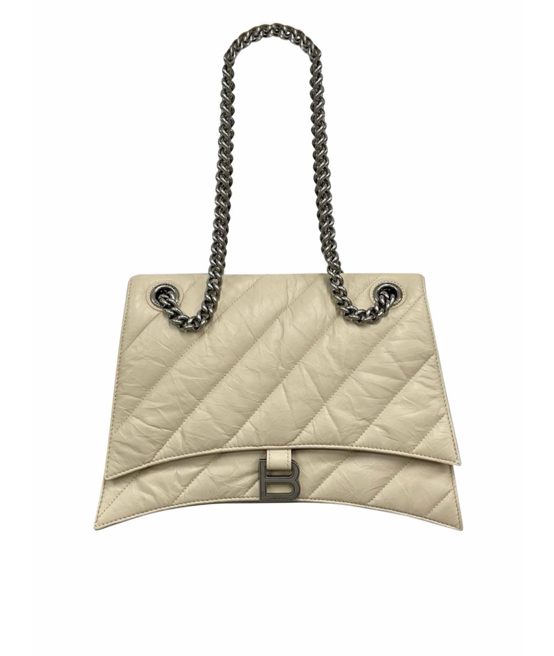 BALENCIAGA Бежевая кожаная сумка через плечо, фото 1