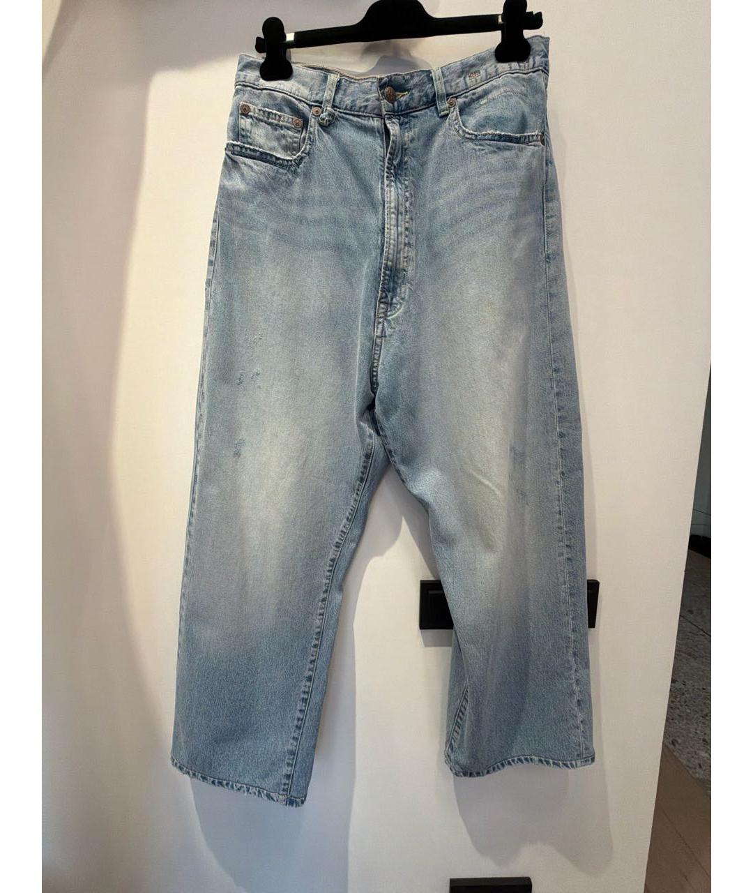 R13 Голубые хлопковые джинсы, фото 8
