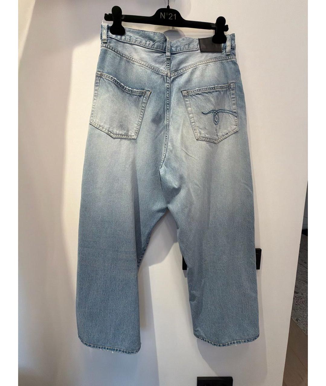R13 Голубые хлопковые джинсы, фото 2
