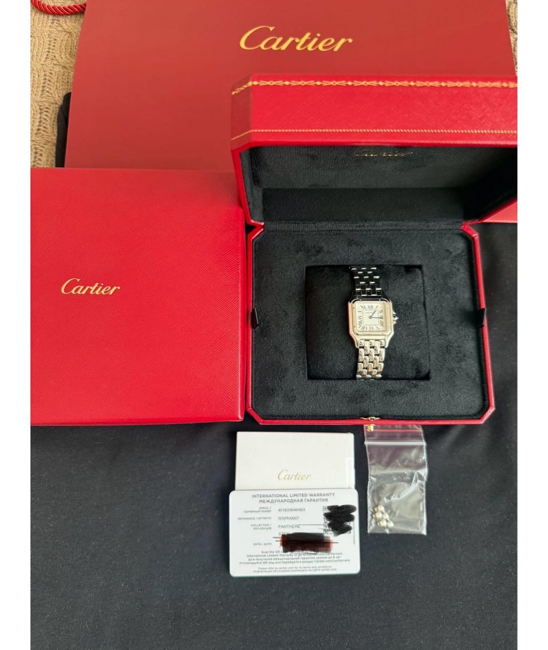 CARTIER Серебряные металлические часы, фото 4