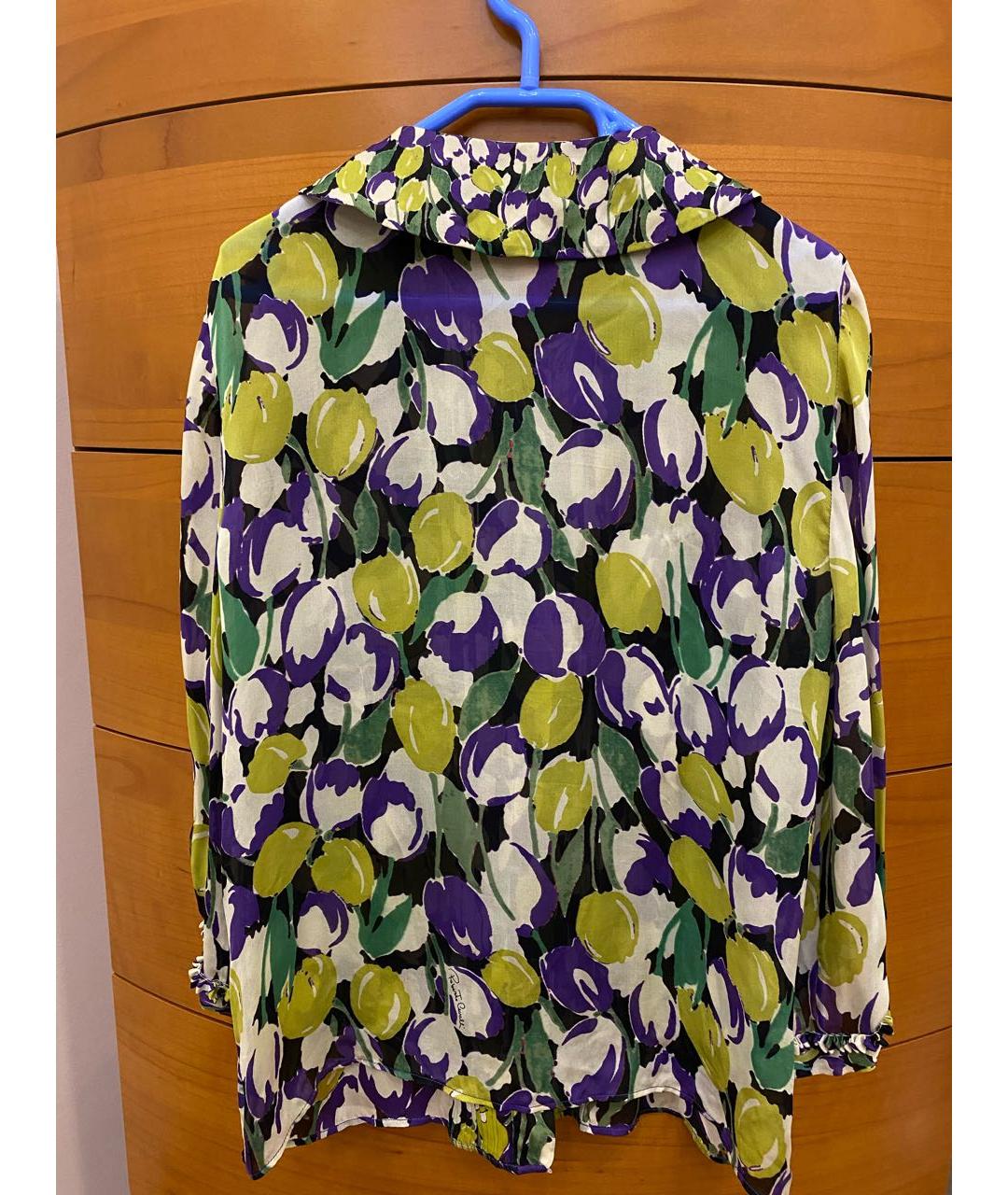 ROBERTO CAVALLI Мульти шелковая блузы, фото 2