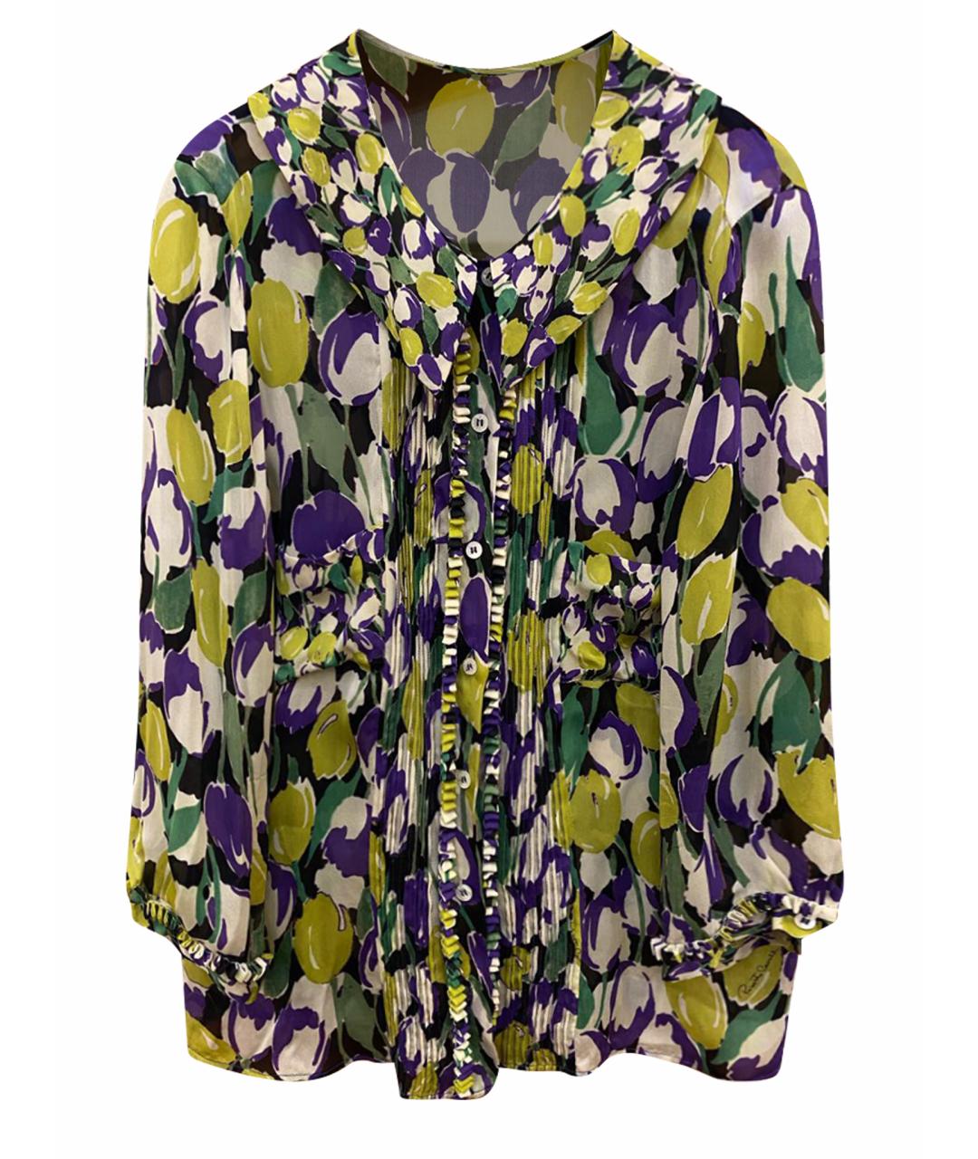 ROBERTO CAVALLI Мульти шелковая блузы, фото 1
