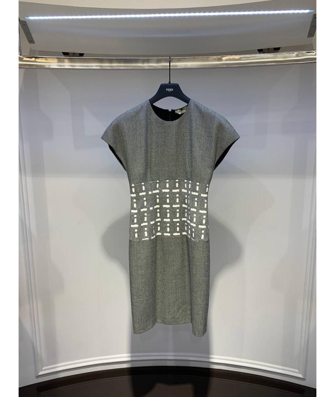 FENDI Серое повседневное платье, фото 3