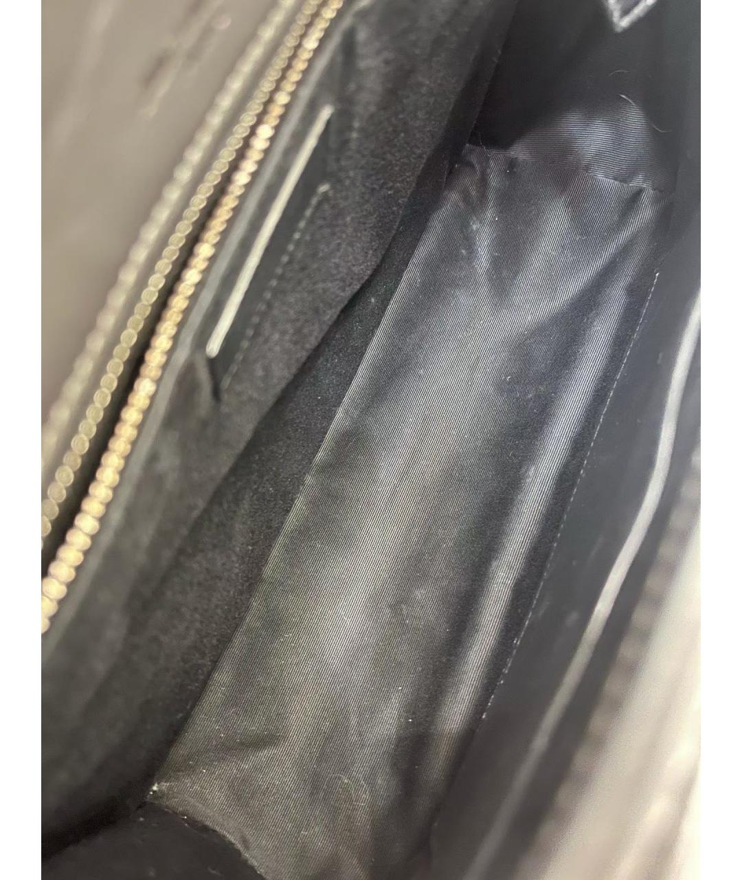 SAINT LAURENT Серая кожаная сумка через плечо, фото 8