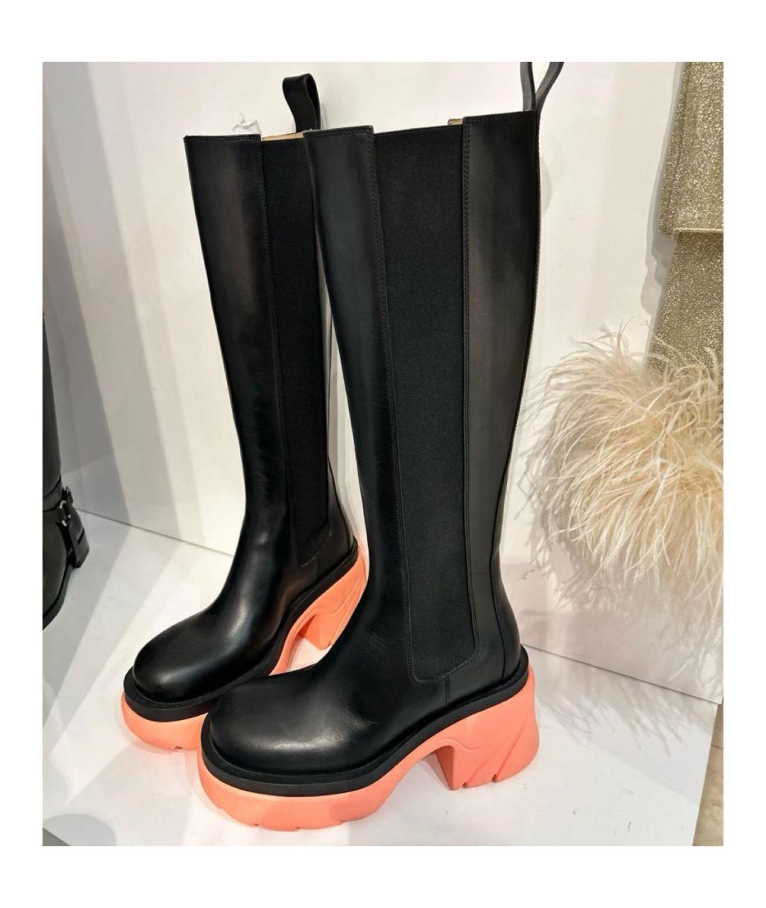 BOTTEGA VENETA Черные кожаные сапоги, фото 2