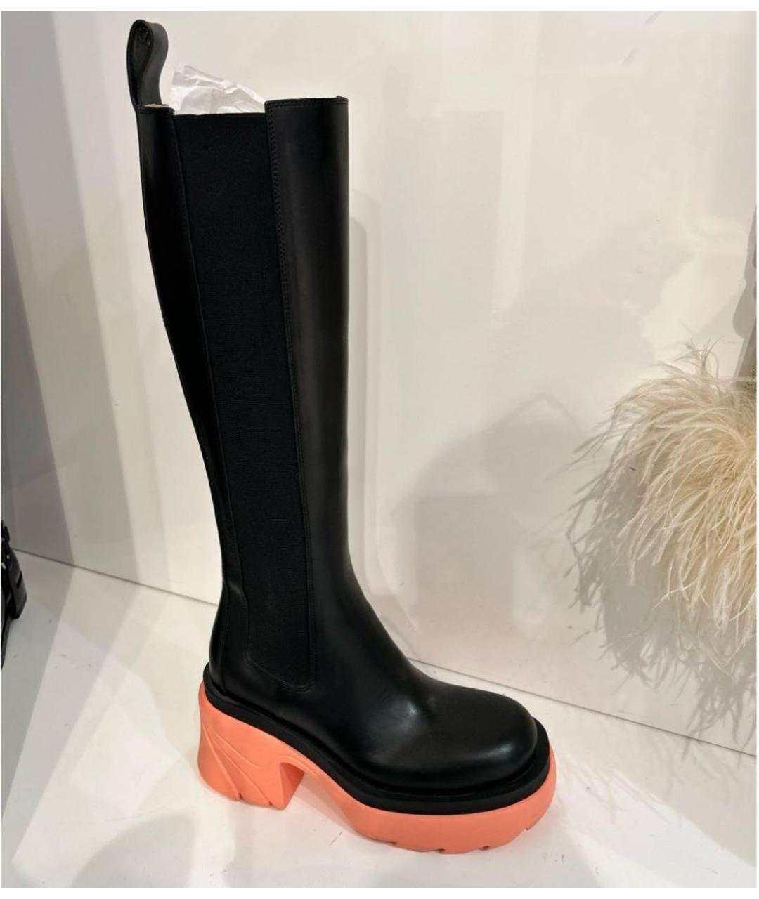 BOTTEGA VENETA Черные кожаные сапоги, фото 6