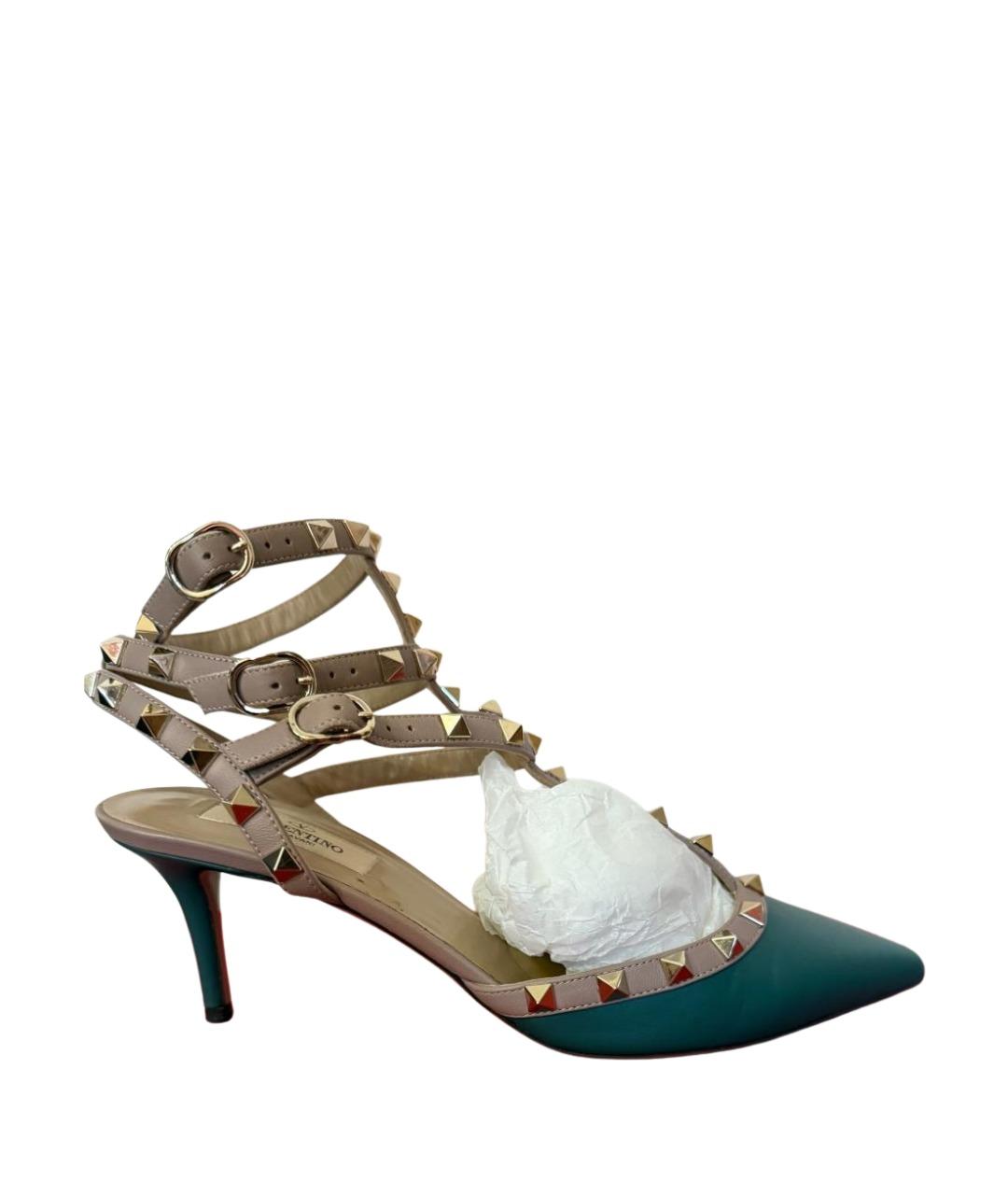 VALENTINO Зеленые кожаные туфли, фото 1