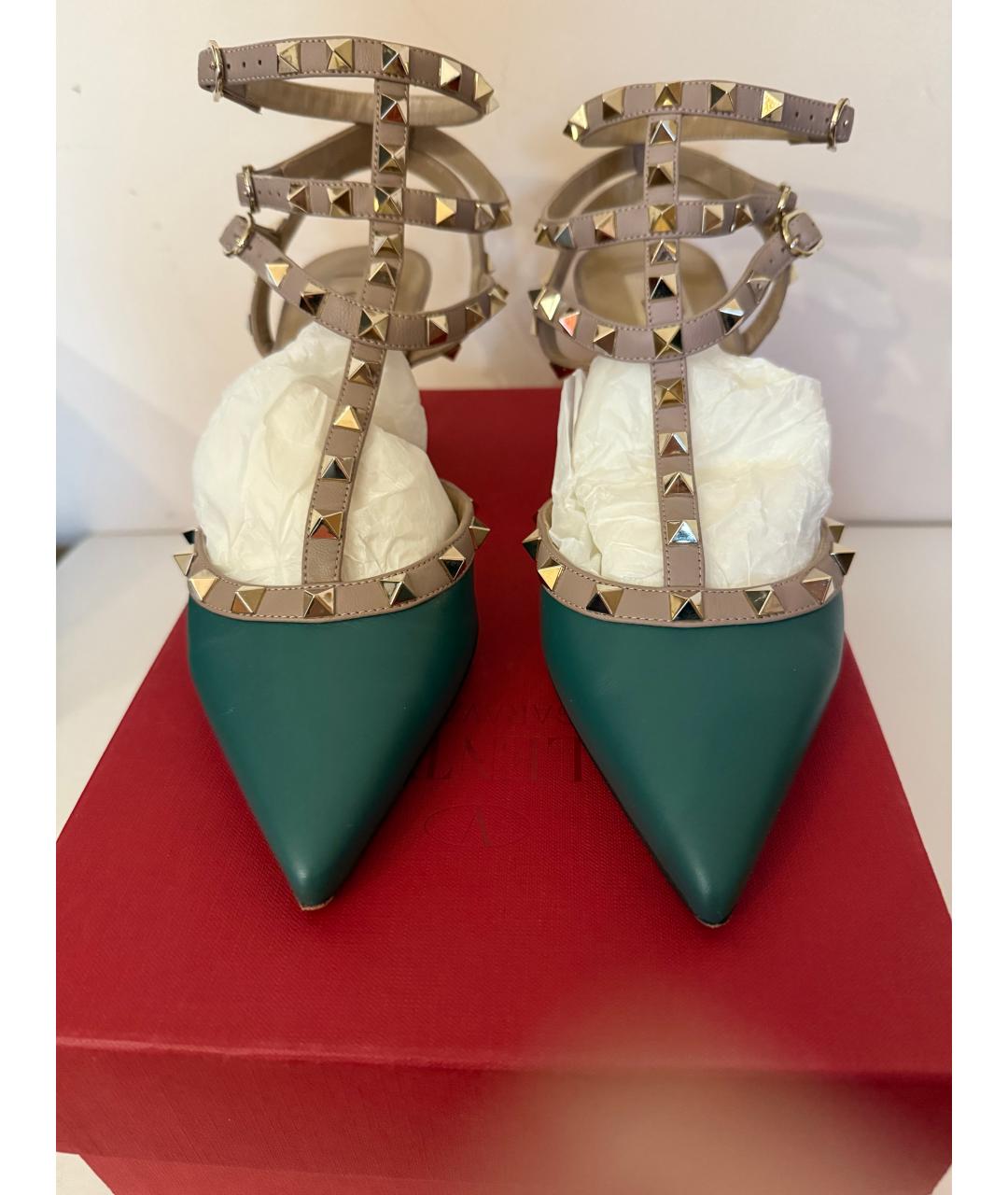 VALENTINO Зеленые кожаные туфли, фото 2