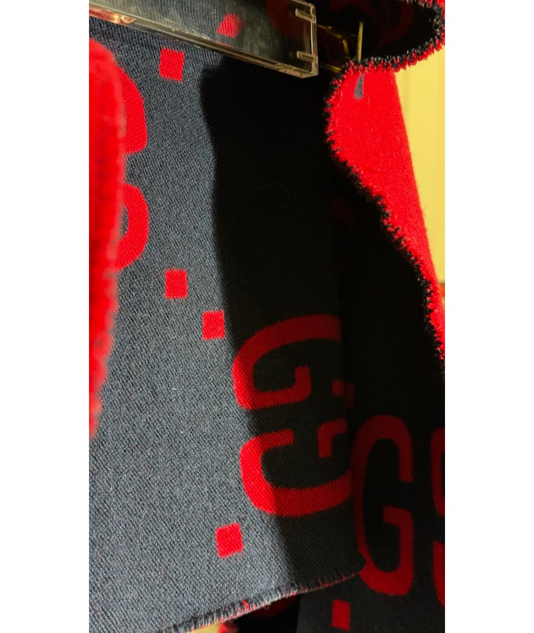 GUCCI Черный шелковый шарф, фото 2