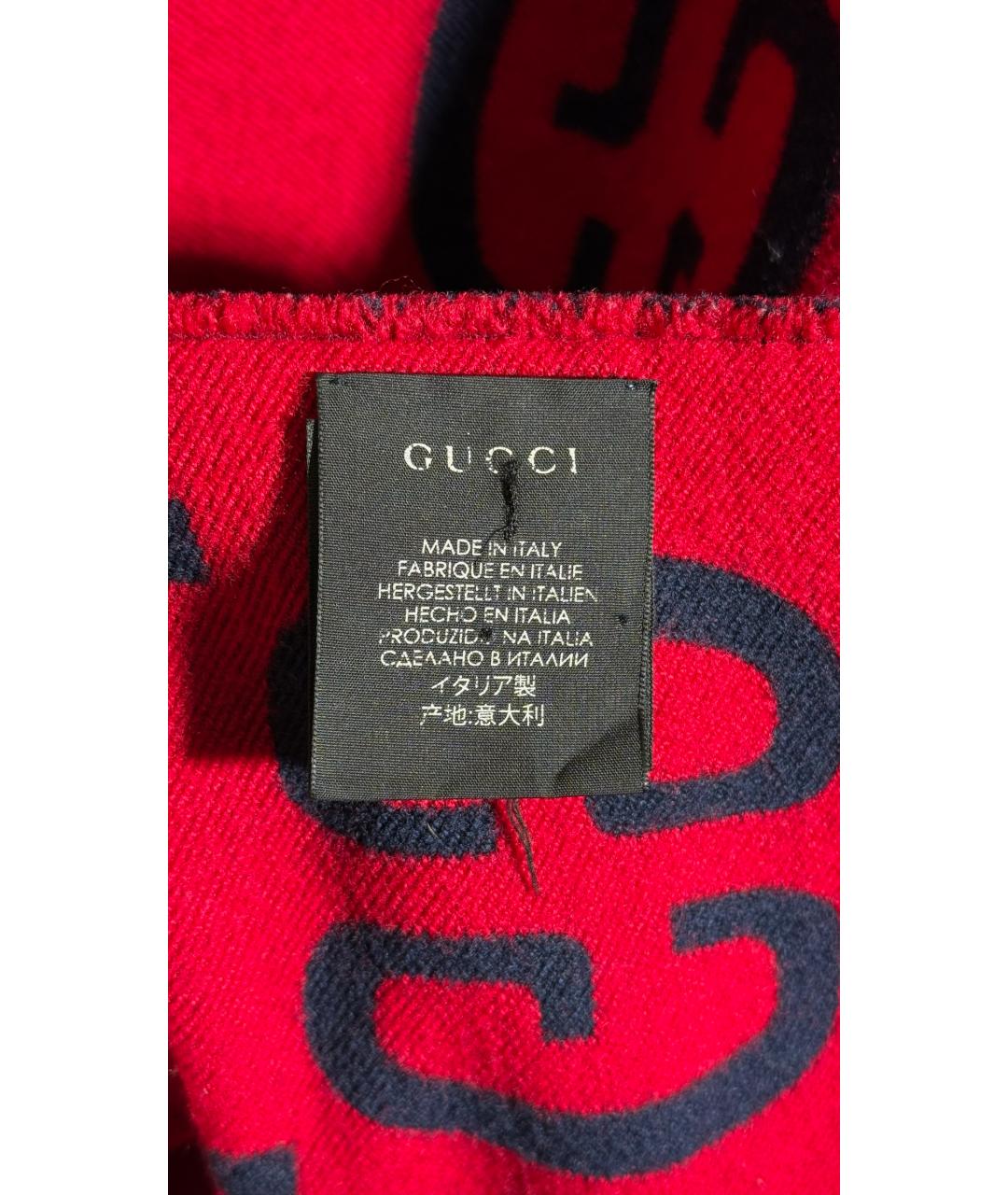 GUCCI Черный шелковый шарф, фото 3