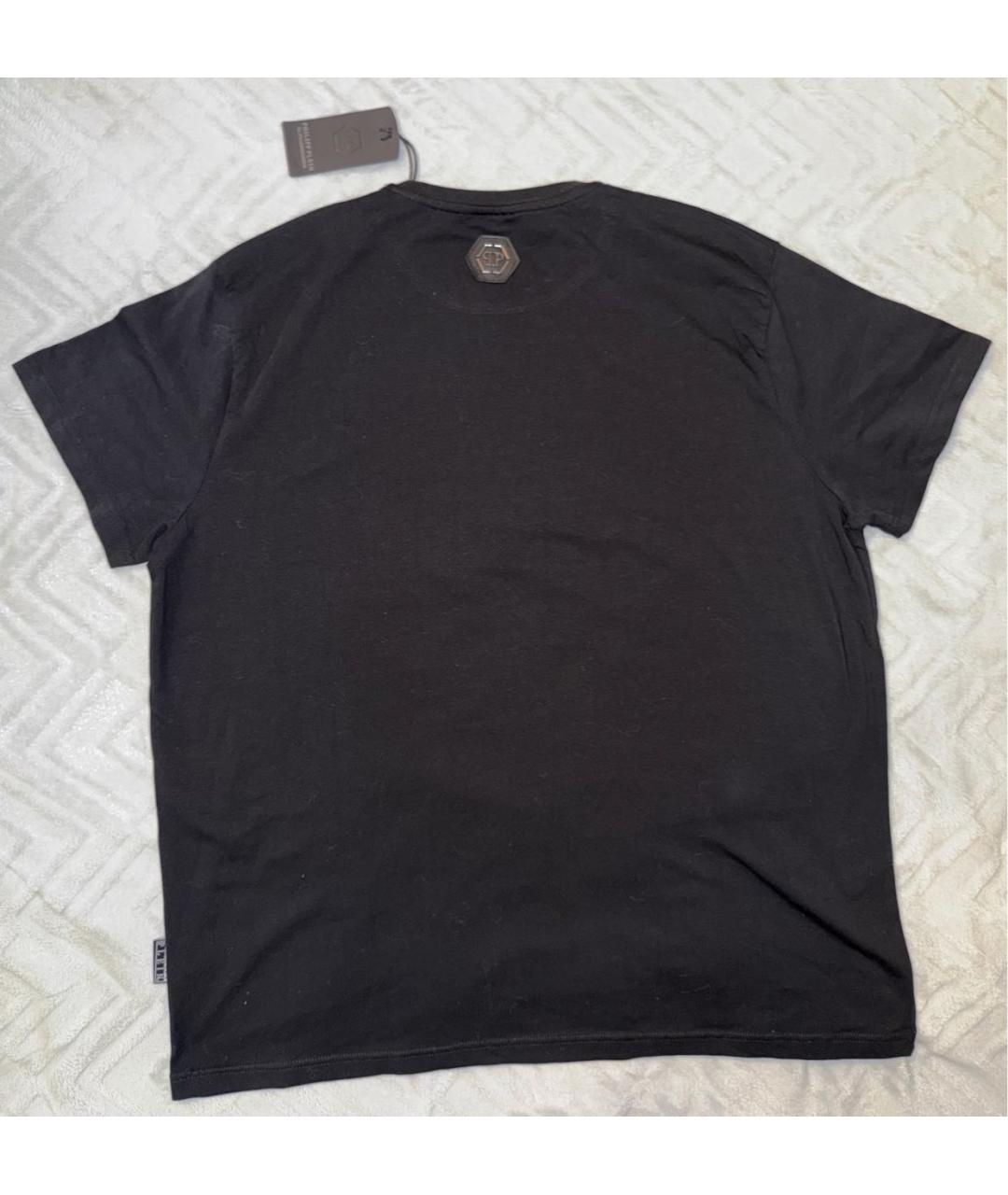 PHILIPP PLEIN Черная хлопковая футболка, фото 2