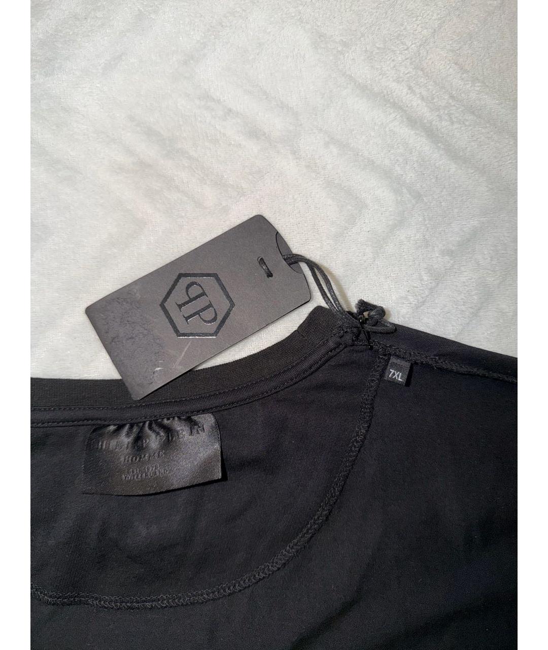 PHILIPP PLEIN Черная хлопковая футболка, фото 3