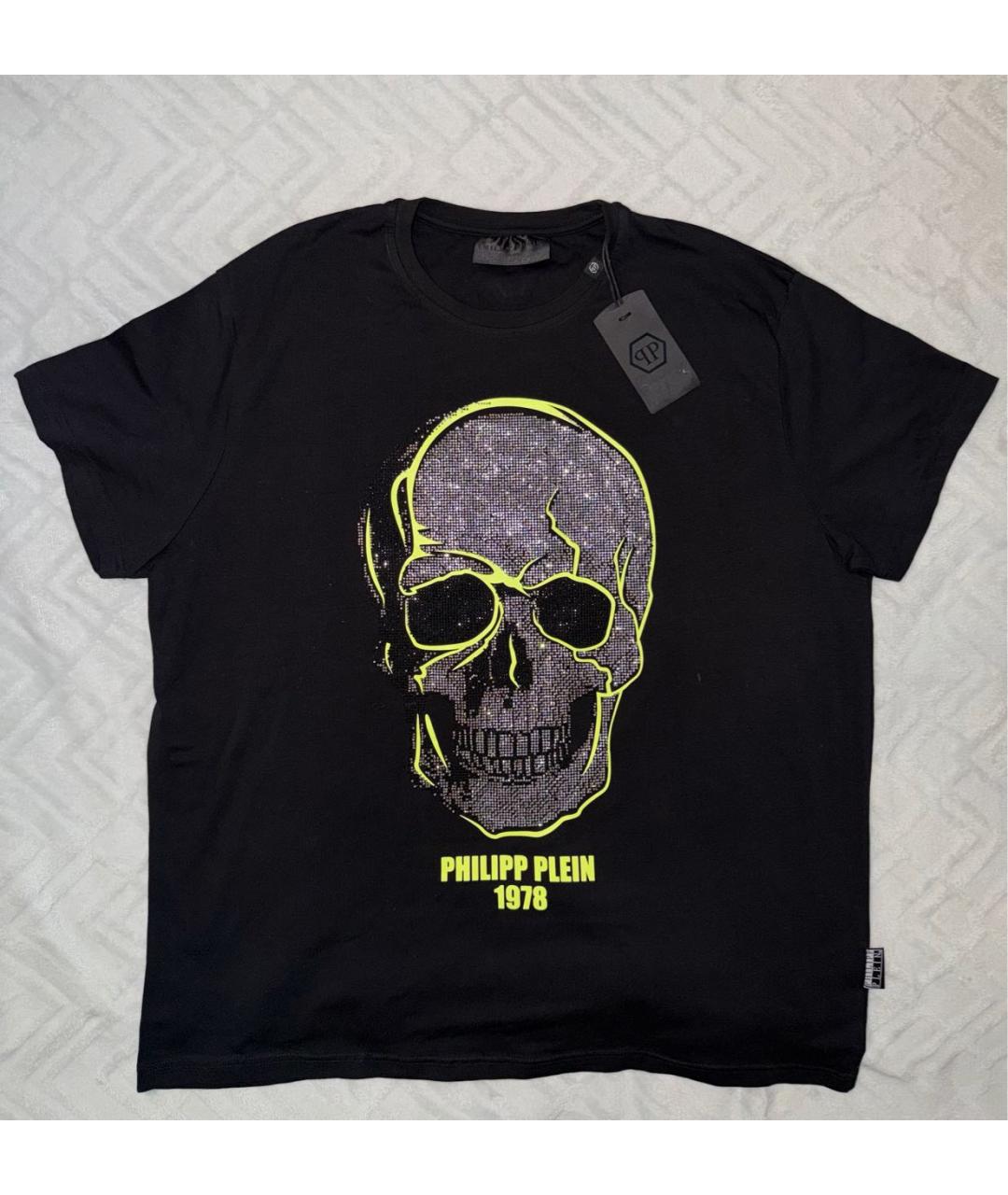 PHILIPP PLEIN Черная хлопковая футболка, фото 4