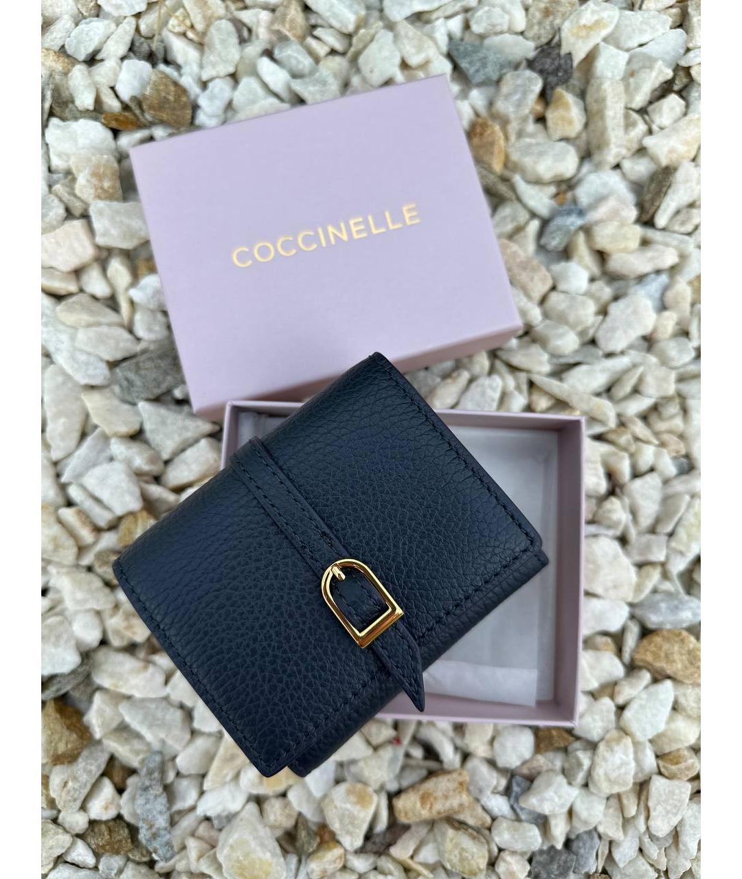 COCCINELLE Темно-синий кожаный кошелек, фото 5