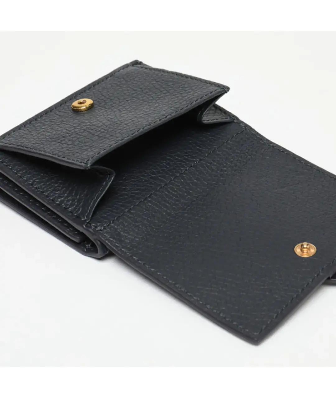 COCCINELLE Темно-синий кожаный кошелек, фото 4