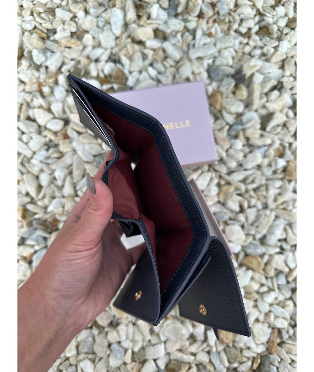 COCCINELLE Темно-синий кожаный кошелек, фото 6