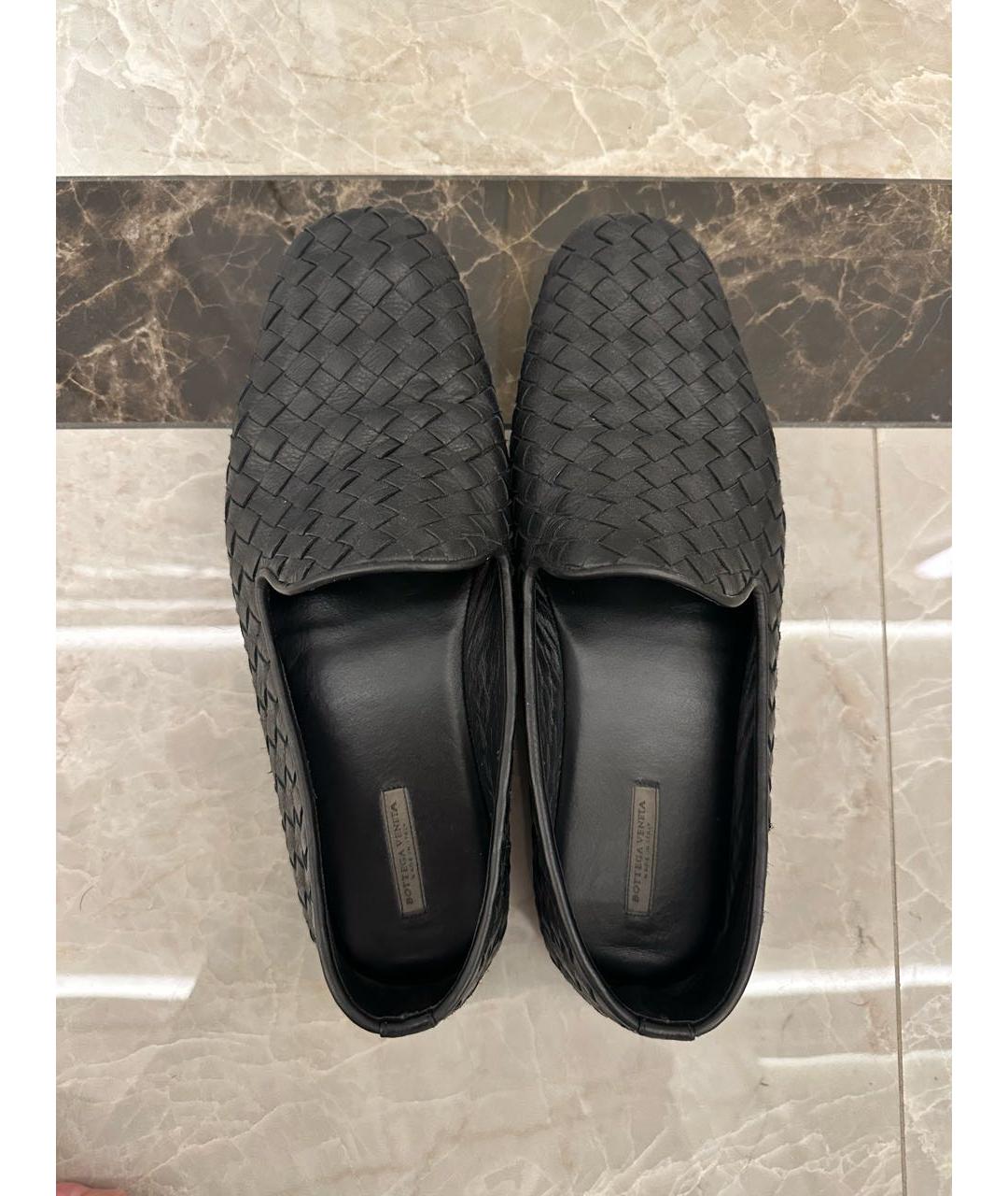 BOTTEGA VENETA Черные кожаные лоферы, фото 3