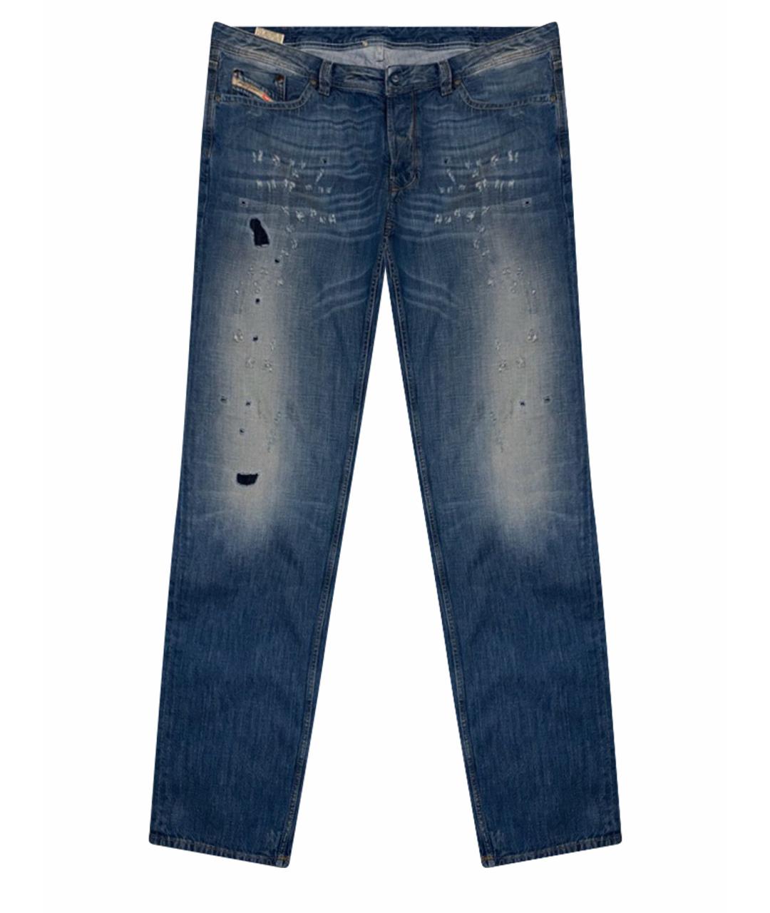 DIESEL Синие хлопковые прямые джинсы, фото 1