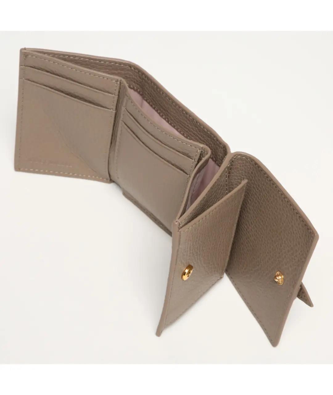 COCCINELLE Бежевый кожаный кошелек, фото 4
