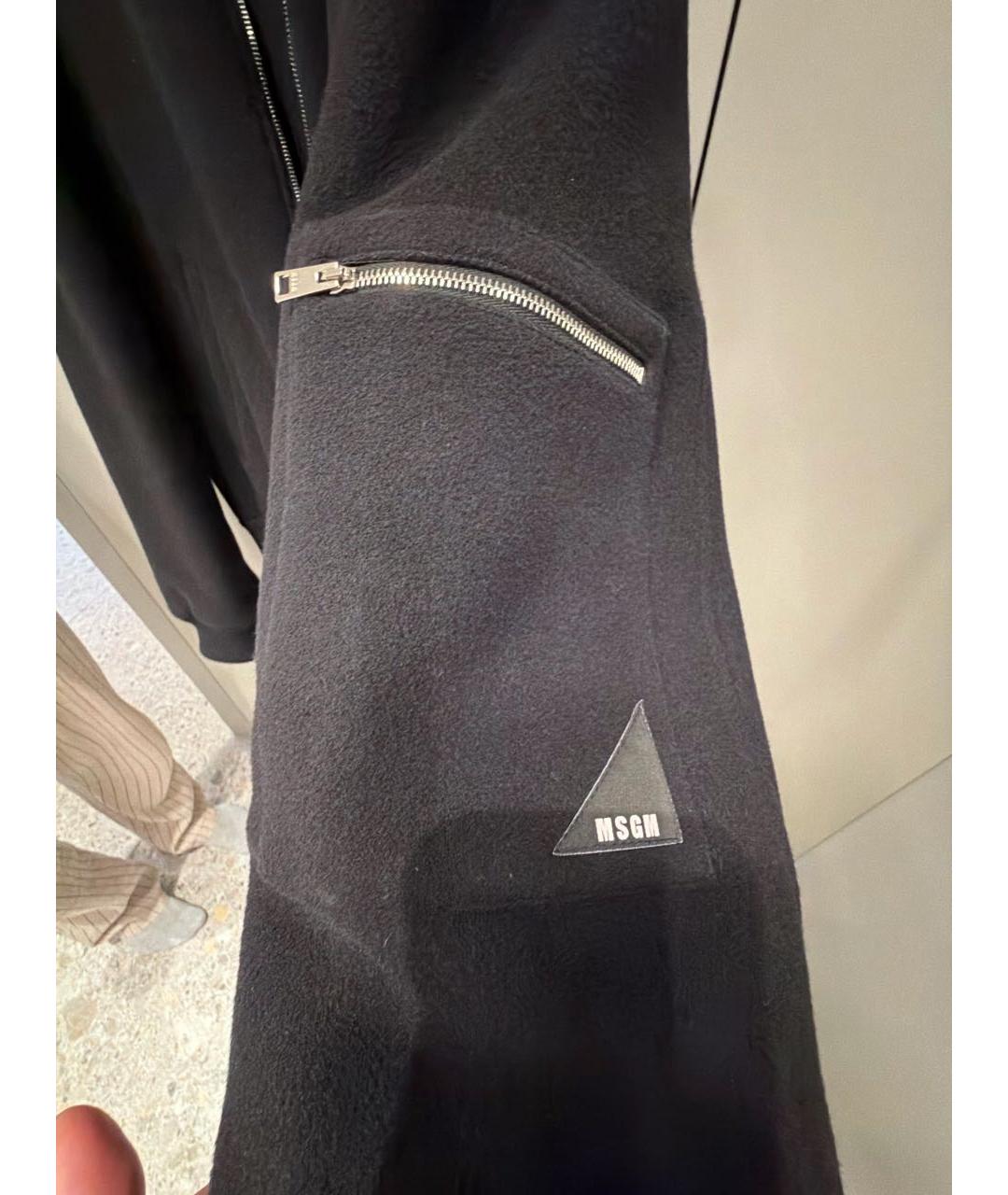 MSGM Черная шерстяная куртка, фото 5