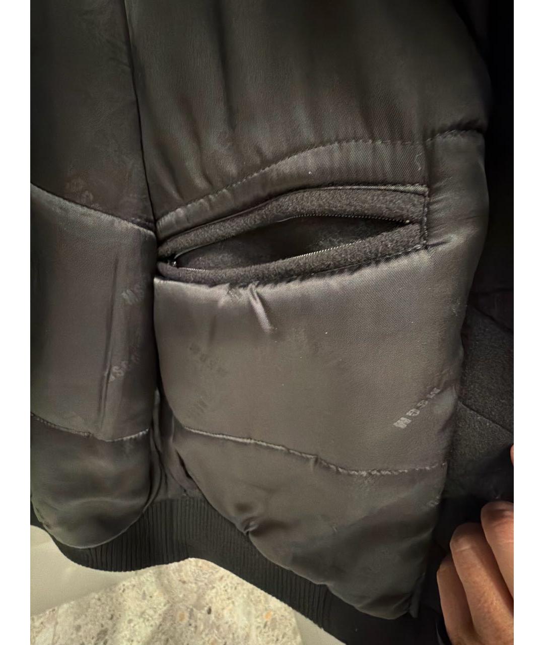 MSGM Черная шерстяная куртка, фото 7