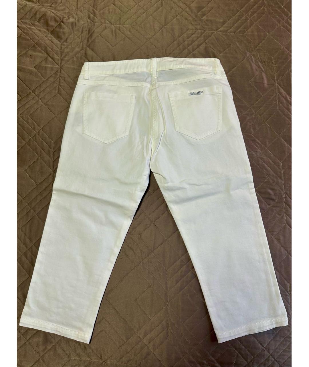 MISS BLUMARINE Белые хлопковые брюки и шорты, фото 2