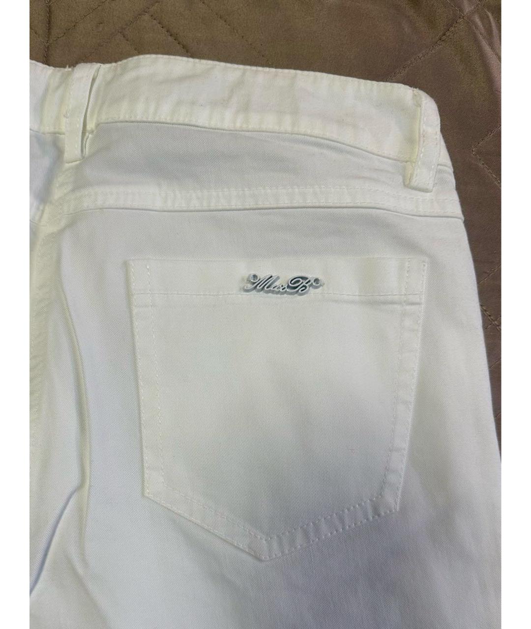 MISS BLUMARINE Белые хлопковые брюки и шорты, фото 5