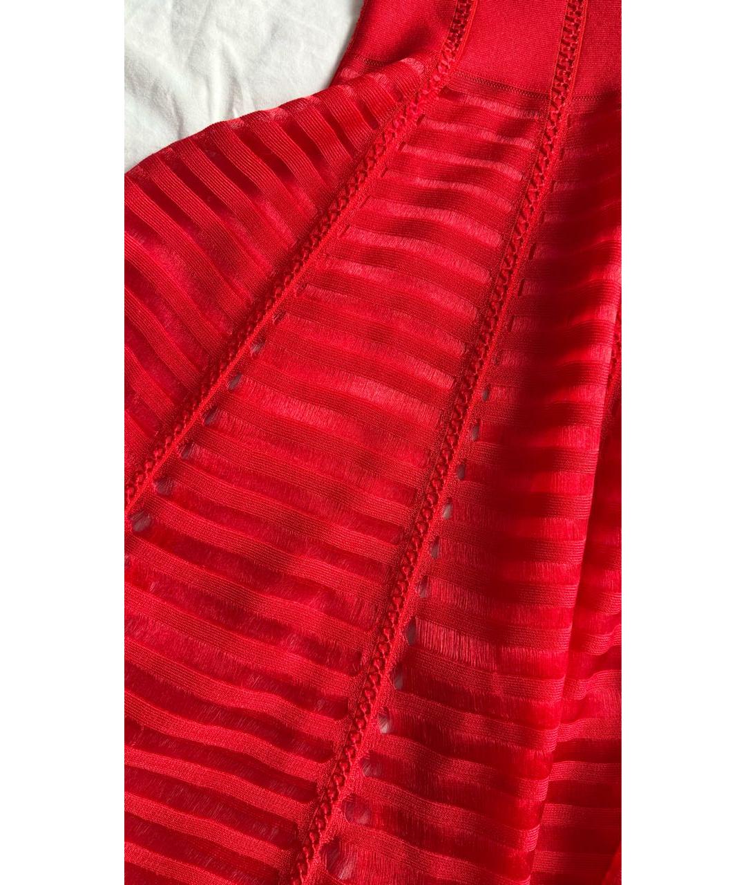 ALEXANDER MCQUEEN Красная юбка миди, фото 4