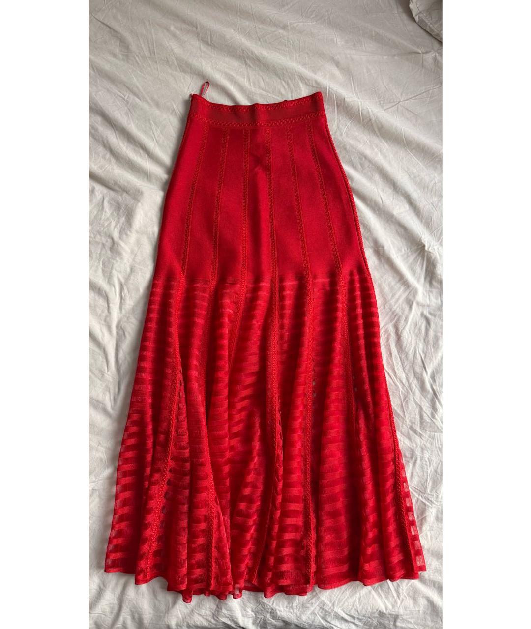 ALEXANDER MCQUEEN Красная юбка миди, фото 7