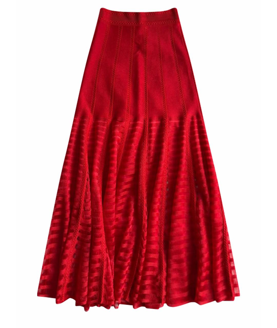 ALEXANDER MCQUEEN Красная юбка миди, фото 1