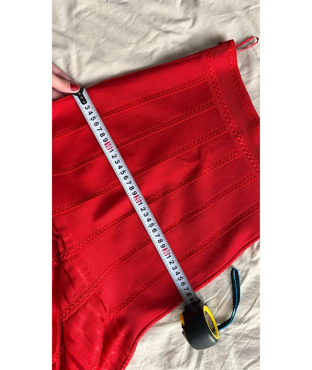 ALEXANDER MCQUEEN Красная юбка миди, фото 6