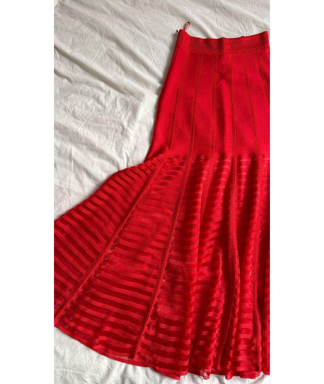 ALEXANDER MCQUEEN Красная юбка миди, фото 2