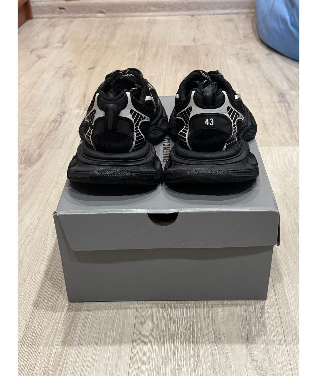 BALENCIAGA Черные текстильные низкие кроссовки / кеды, фото 4