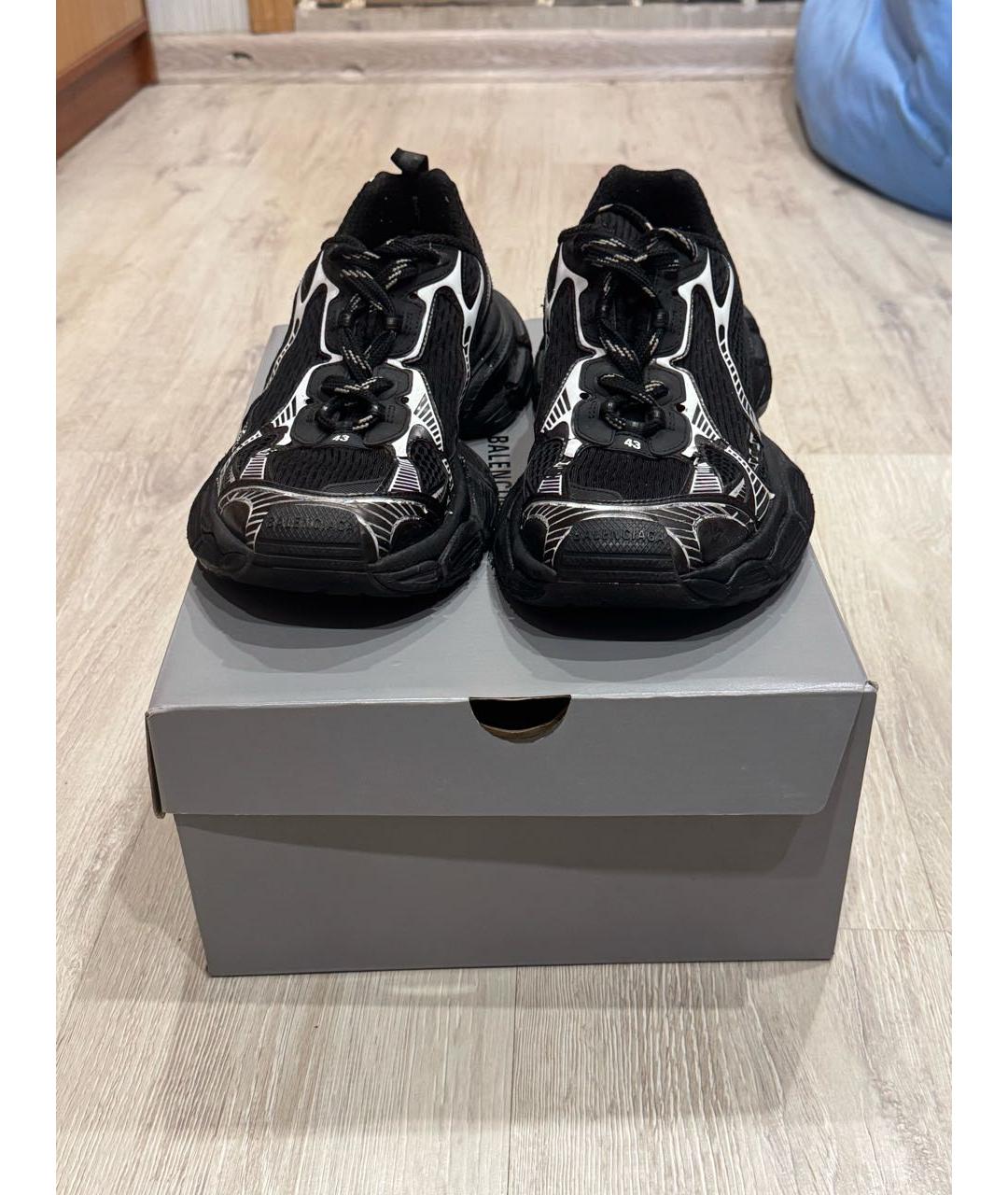 BALENCIAGA Черные текстильные низкие кроссовки / кеды, фото 2