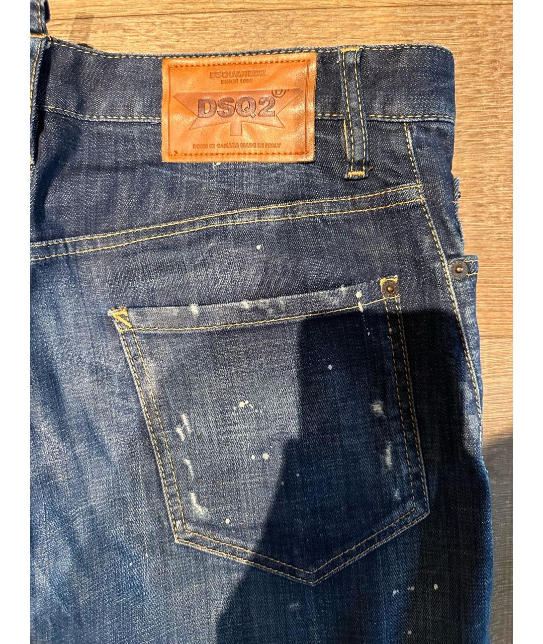 DSQUARED2 Темно-синие хлопковые джинсы скинни, фото 3