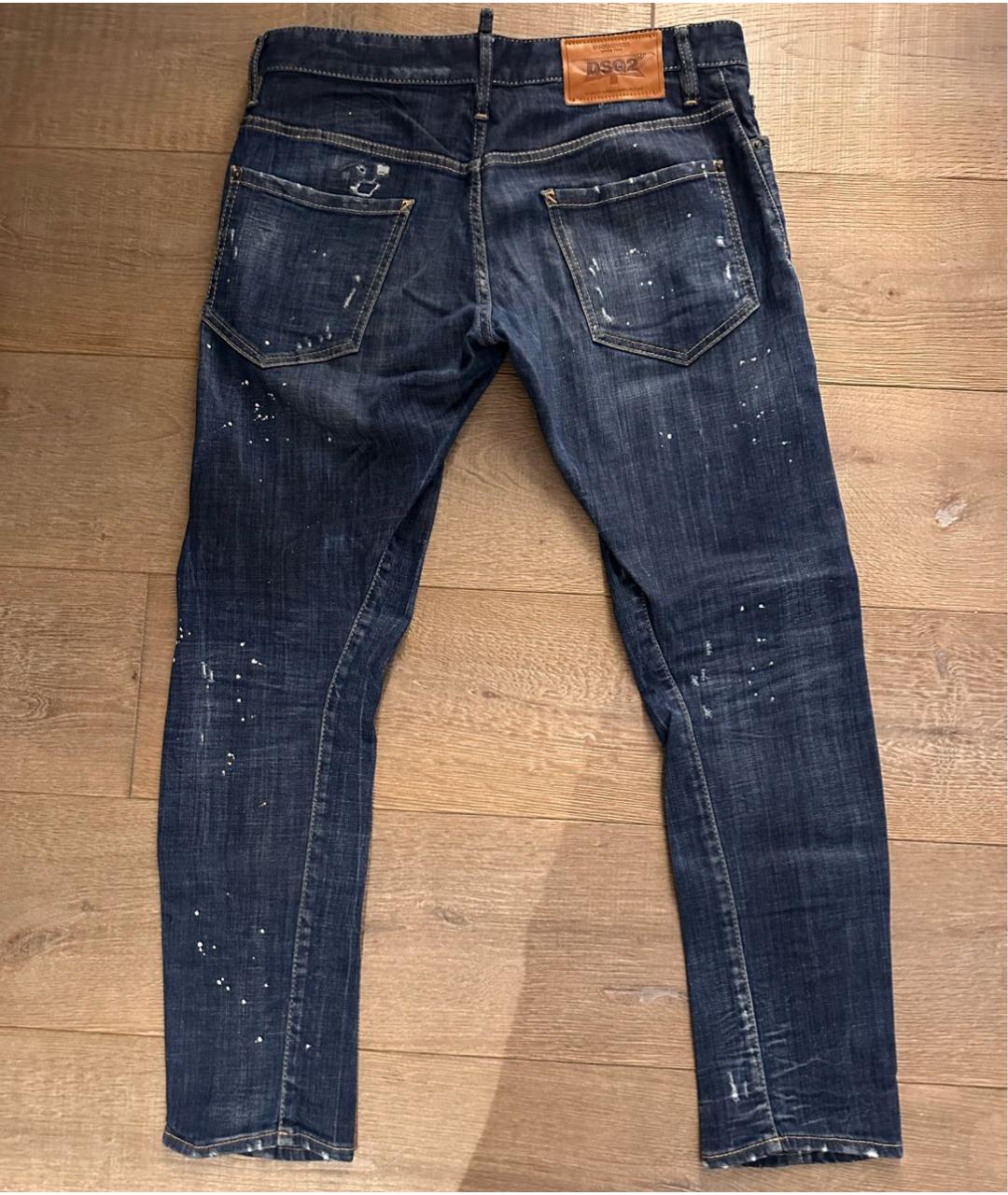 DSQUARED2 Темно-синие хлопковые джинсы скинни, фото 2