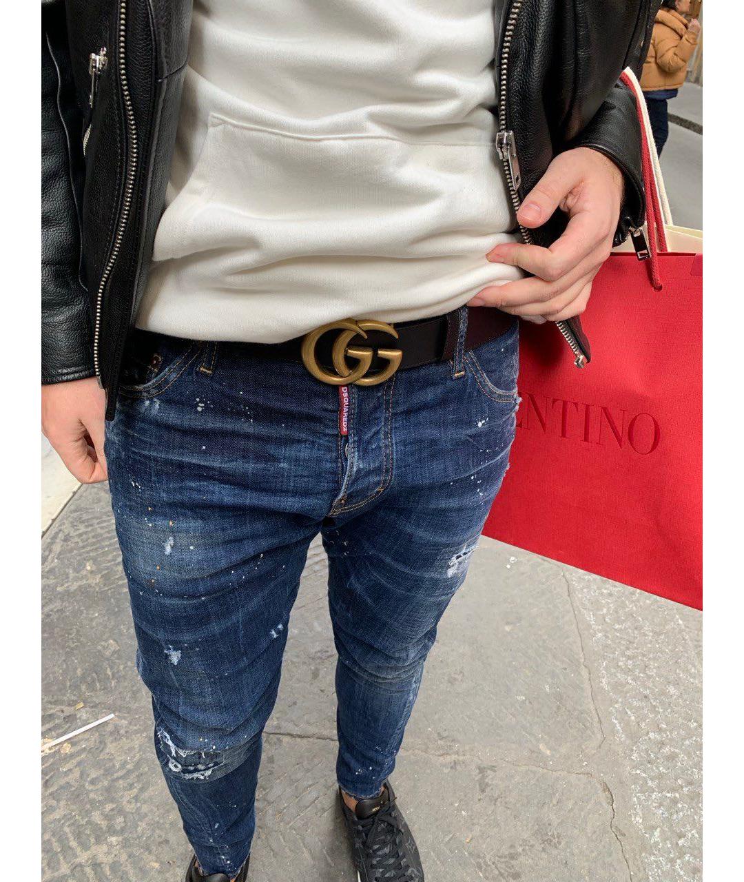 DSQUARED2 Темно-синие хлопковые джинсы скинни, фото 5