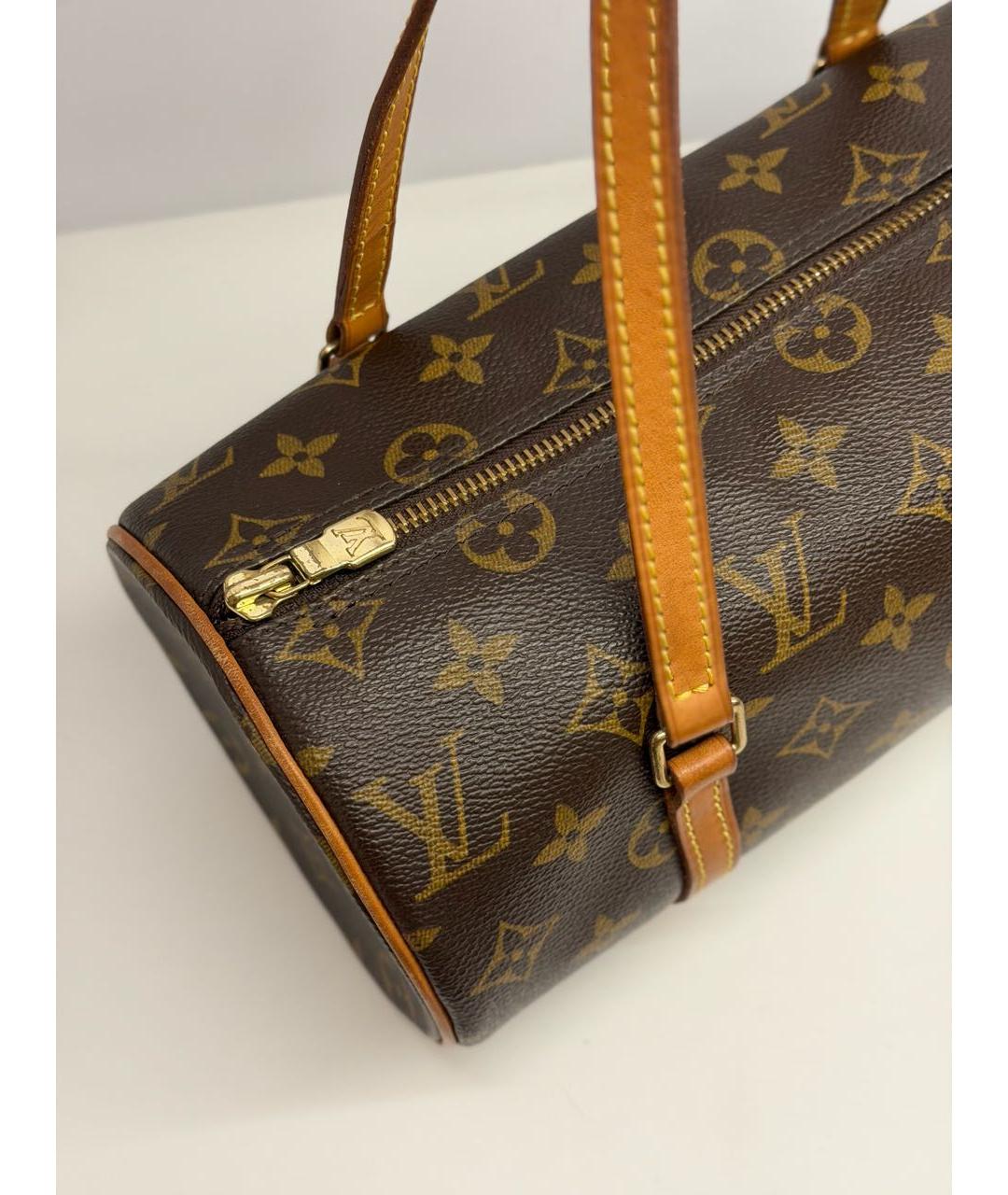 LOUIS VUITTON Коричневая сумка с короткими ручками, фото 2