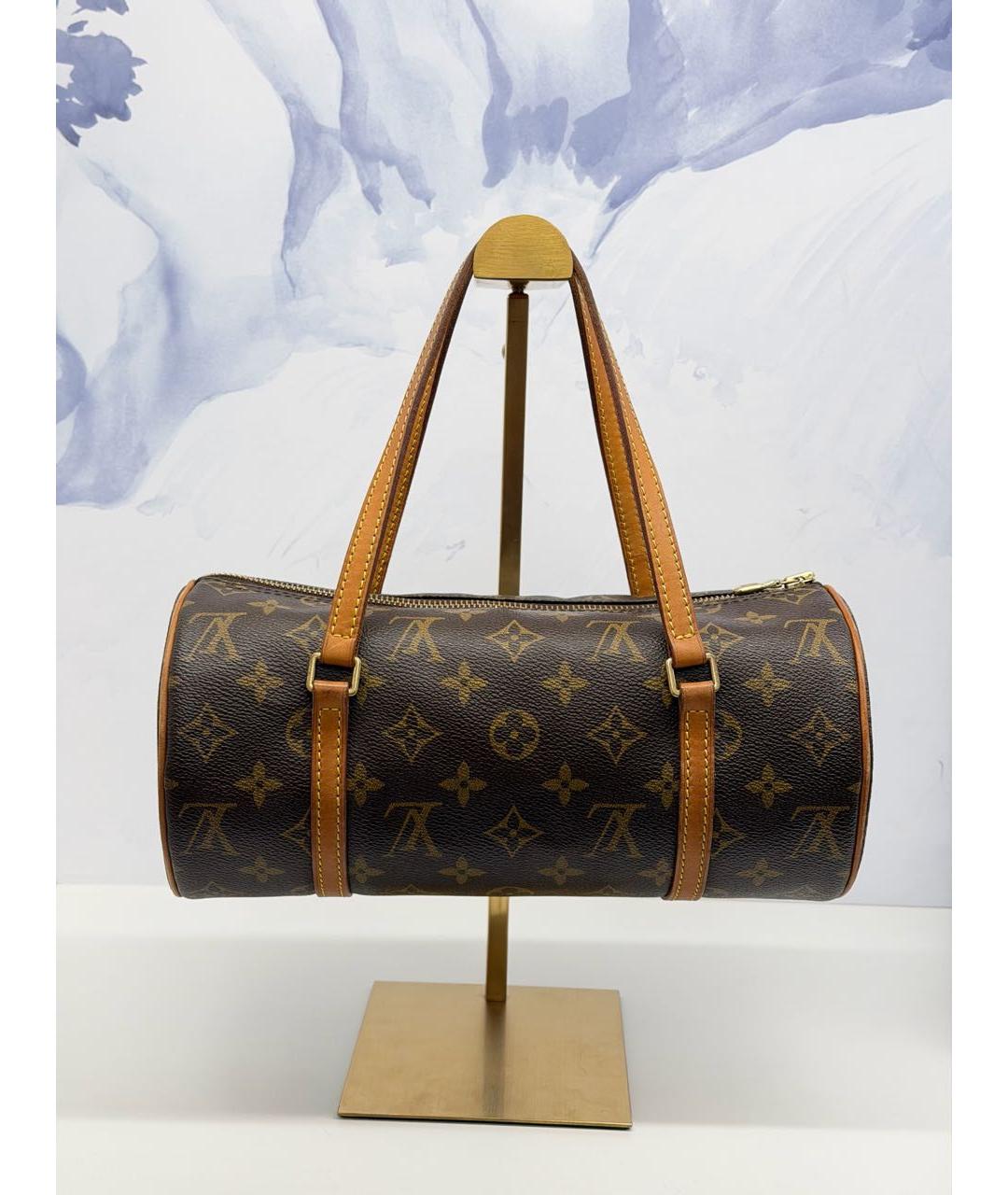 LOUIS VUITTON Коричневая сумка с короткими ручками, фото 5