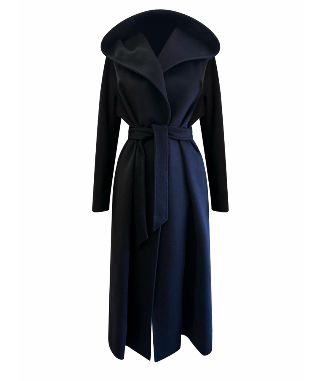 MAX MARA STUDIO Черное шерстяное пальто, фото 1